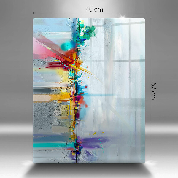 Glas Ceranfeldabdeckung Spritzschutz Gemalte Abstraktion