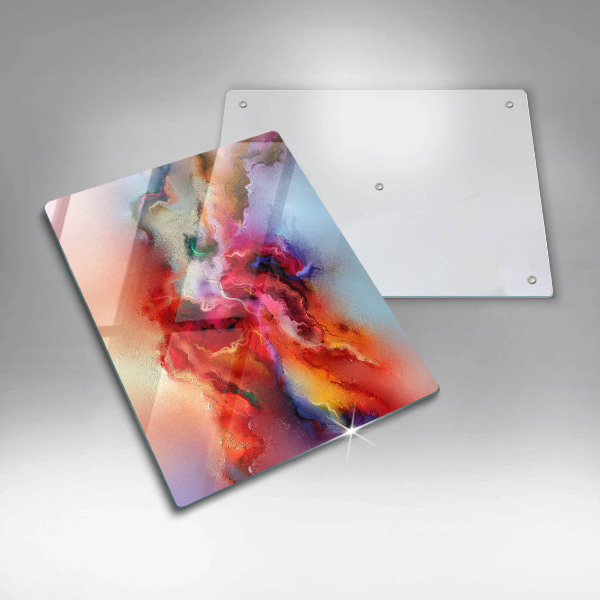 Glas Ceranfeldabdeckung Spritzschutz Rauchige Abstraktion