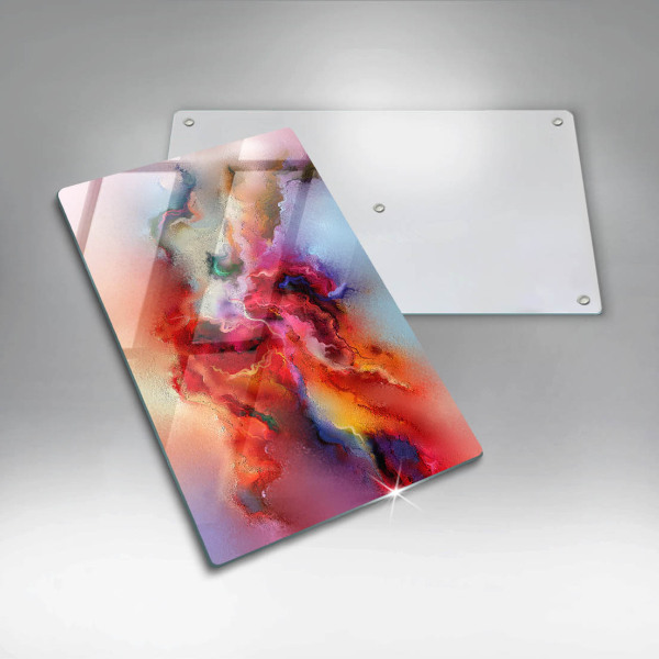 Glas Ceranfeldabdeckung Spritzschutz Rauchige Abstraktion