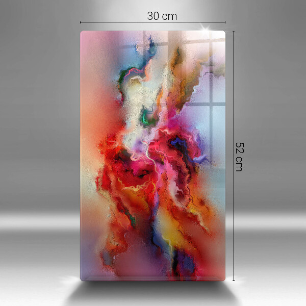 Glas Ceranfeldabdeckung Spritzschutz Rauchige Abstraktion