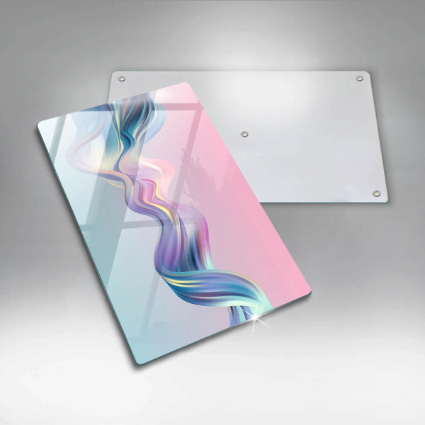 Glas Herdabdeckplatte Pastellabstraktion