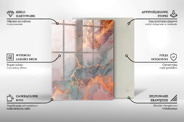 Glas Herdabdeckplatte Dekorativer Stein