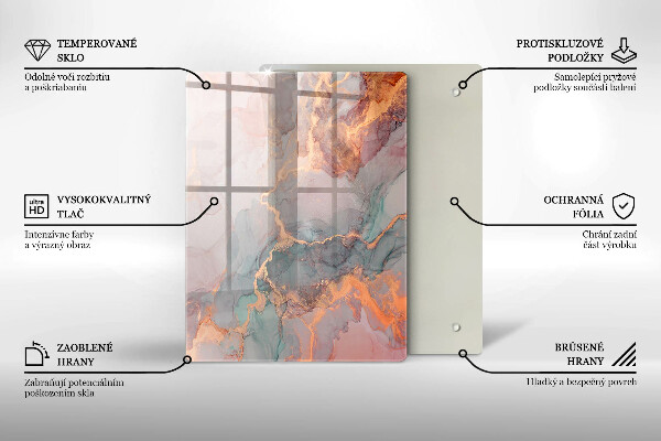 Glas Herdabdeckplatte Dekorativer Stein