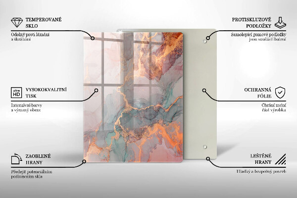 Glas Herdabdeckplatte Dekorativer Stein