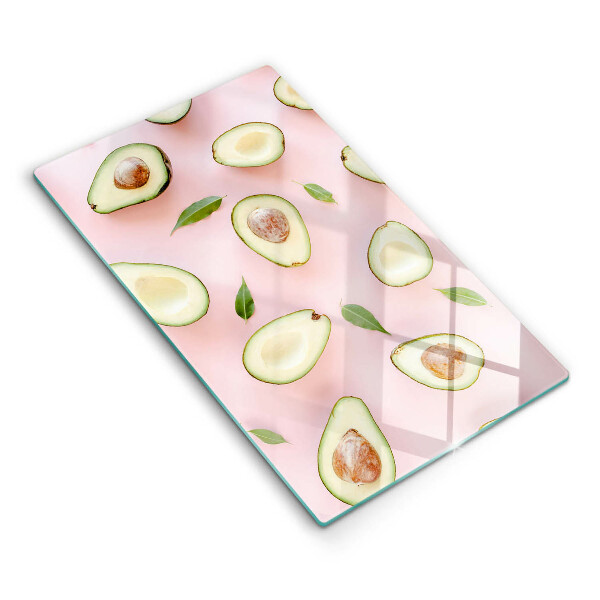 Glas Ceranfeldabdeckung Spritzschutz Avocado-Muster