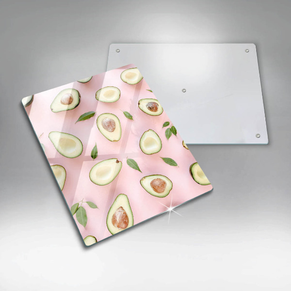 Glas Ceranfeldabdeckung Spritzschutz Avocado-Muster
