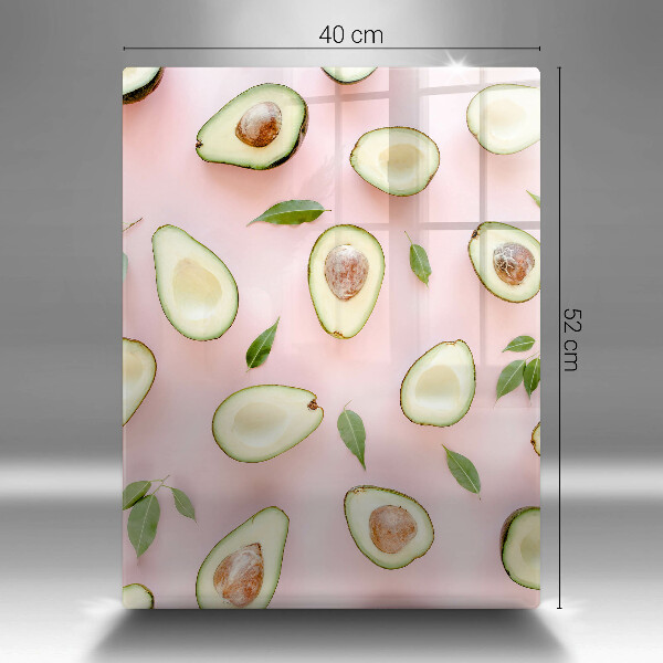 Glas Ceranfeldabdeckung Spritzschutz Avocado-Muster