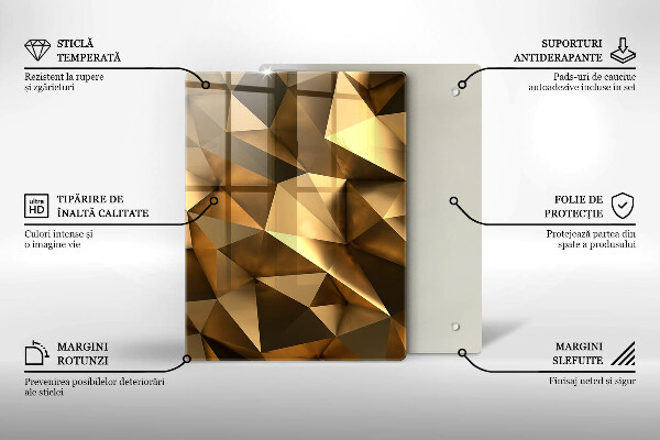 Glas Ceranfeldabdeckung Spritzschutz Avocado-Muster