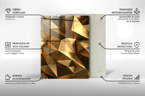 Glas Ceranfeldabdeckung Spritzschutz Avocado-Muster