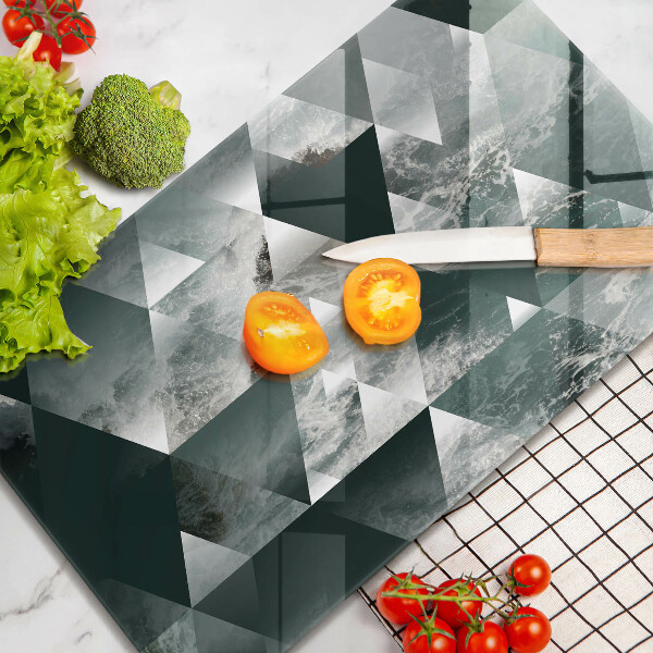 Glas Ceranfeldabdeckung Spritzschutz Dreiecke und Wasser