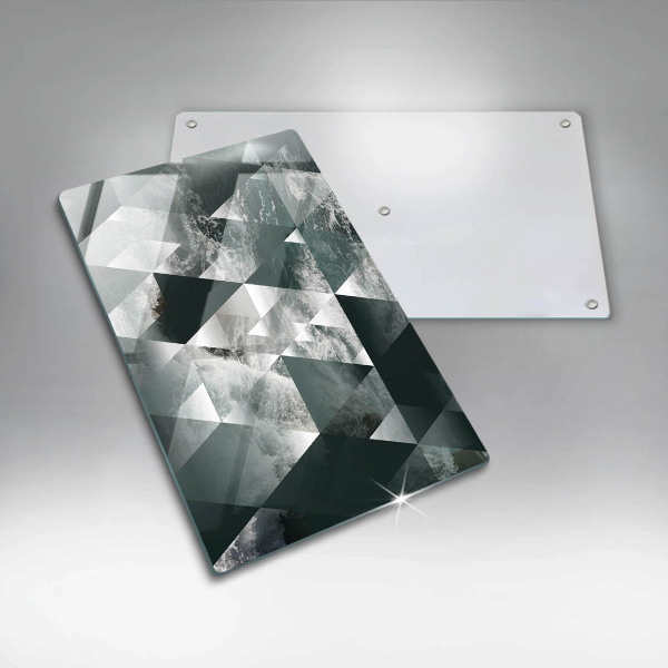 Glas Ceranfeldabdeckung Spritzschutz Dreiecke und Wasser