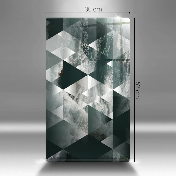 Glas Ceranfeldabdeckung Spritzschutz Dreiecke und Wasser