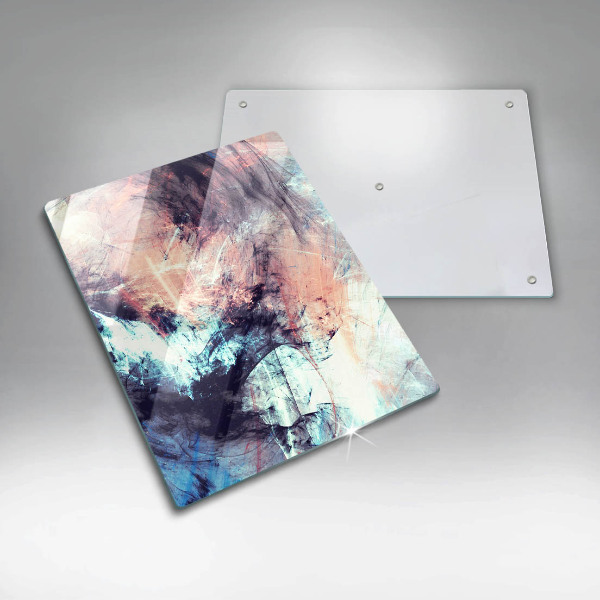 Glas Ceranfeldabdeckung Spritzschutz Gemalte Abstraktion