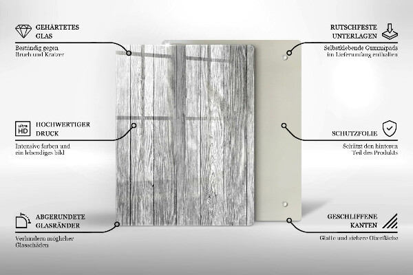 Glas Ceranfeldabdeckung Spritzschutz Tautropfen und Rosenblüte