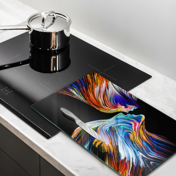 Glas Herdabdeckplatte Kuss-Abstraktion