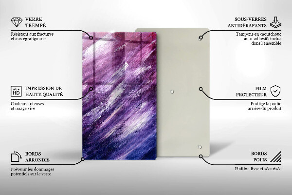 Glas Herdabdeckplatte Abstraktion malen