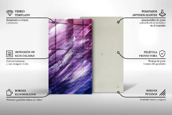 Glas Herdabdeckplatte Abstraktion malen