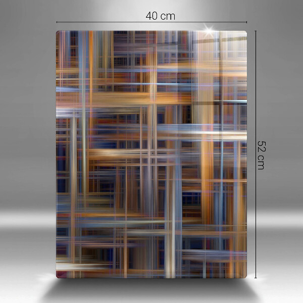 Glas Herdabdeckplatte Abstrakte Farblinien