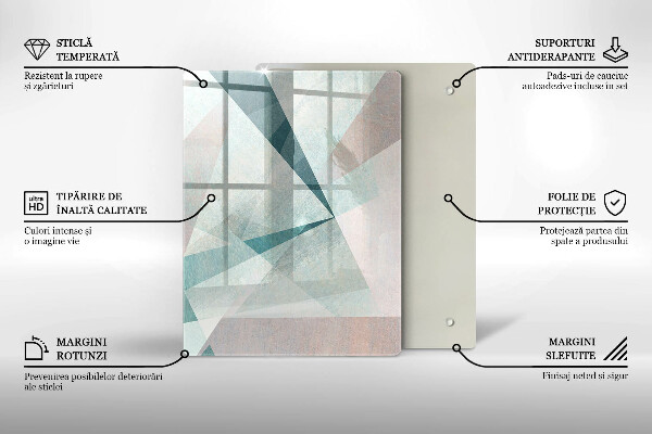 Glas Herdabdeckplatte Abstrakte Farblinien