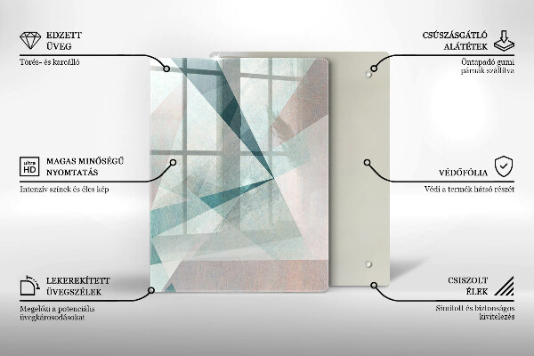 Glas Herdabdeckplatte Abstrakte Farblinien