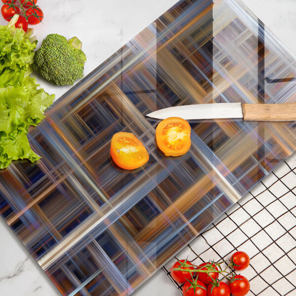 Glas Herdabdeckplatte Abstrakte Farblinien