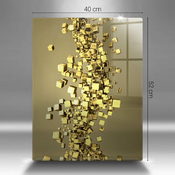 Glas Ceranfeldabdeckung Spritzschutz Abstrakte 3D-Geometrie