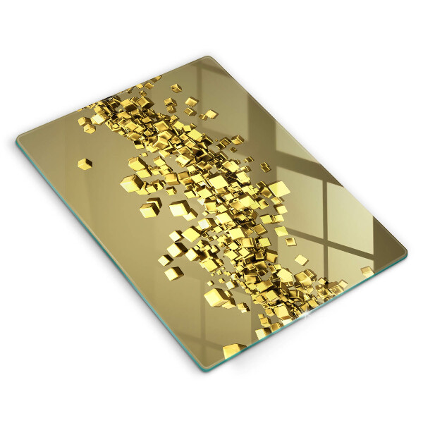 Glas Ceranfeldabdeckung Spritzschutz Abstrakte 3D-Geometrie