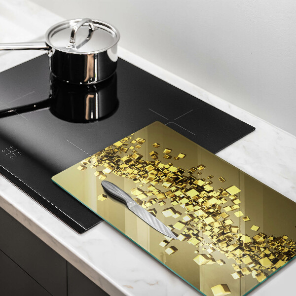 Glas Ceranfeldabdeckung Spritzschutz Abstrakte 3D-Geometrie