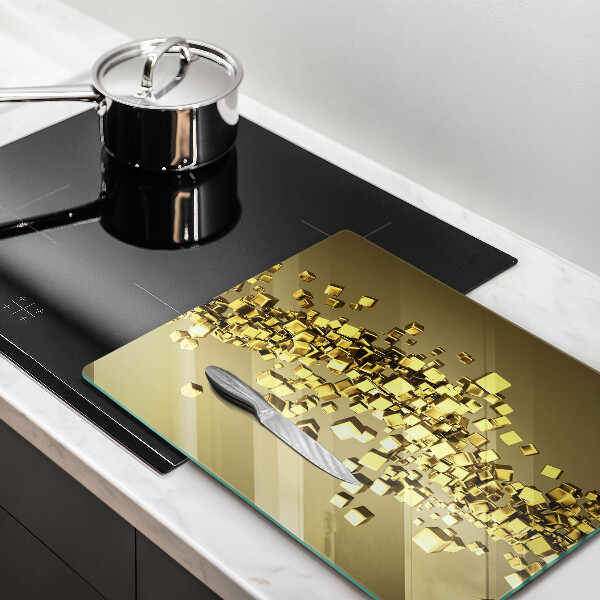 Glas Ceranfeldabdeckung Spritzschutz Abstrakte 3D-Geometrie