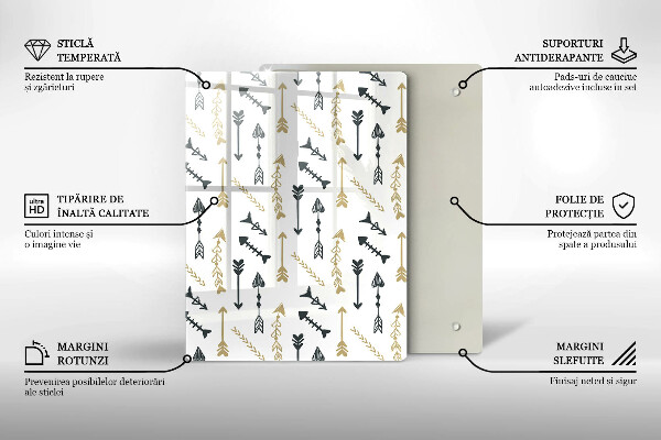 Glas Herdabdeckplatte Bunte Kreise