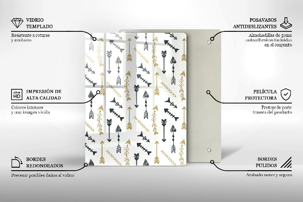Glas Herdabdeckplatte Bunte Kreise