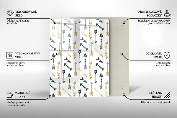Glas Herdabdeckplatte Bunte Kreise