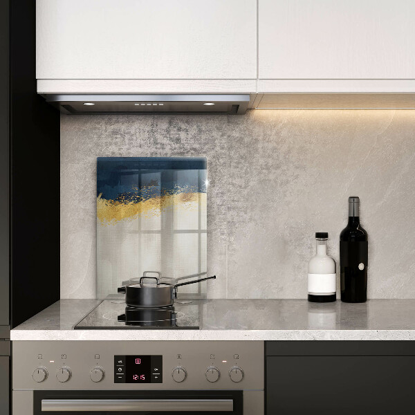 Glas Ceranfeldabdeckung Spritzschutz Goldabstraktion