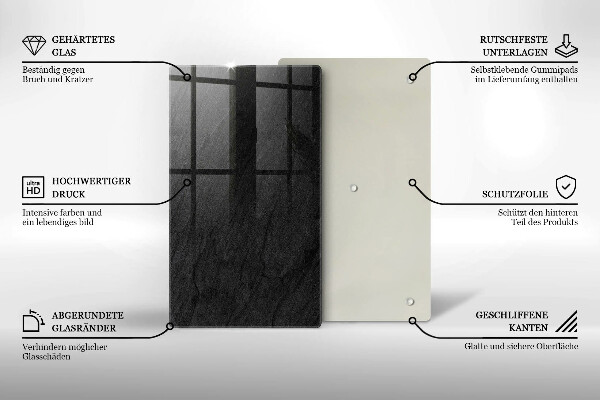 Glas Herdabdeckplatte Steinstruktur