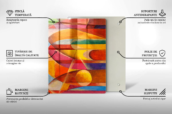 Glas Herdabdeckplatte Steinstruktur