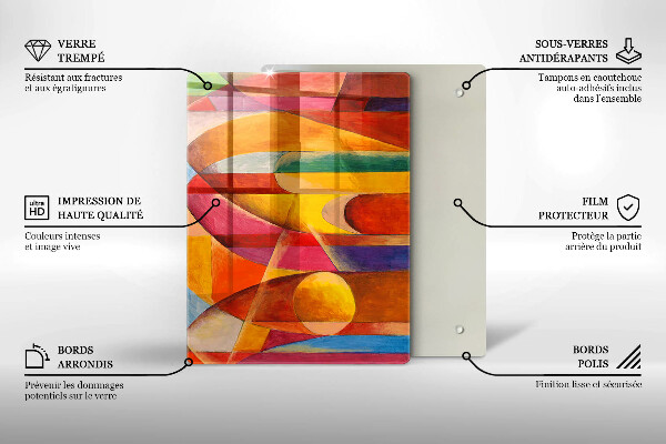 Glas Herdabdeckplatte Steinstruktur