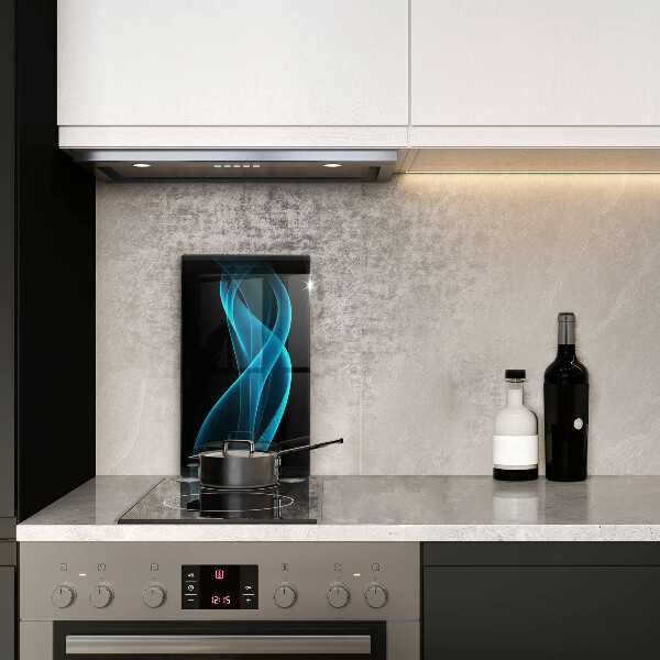 Glas Herdabdeckplatte Blaue Abstraktion