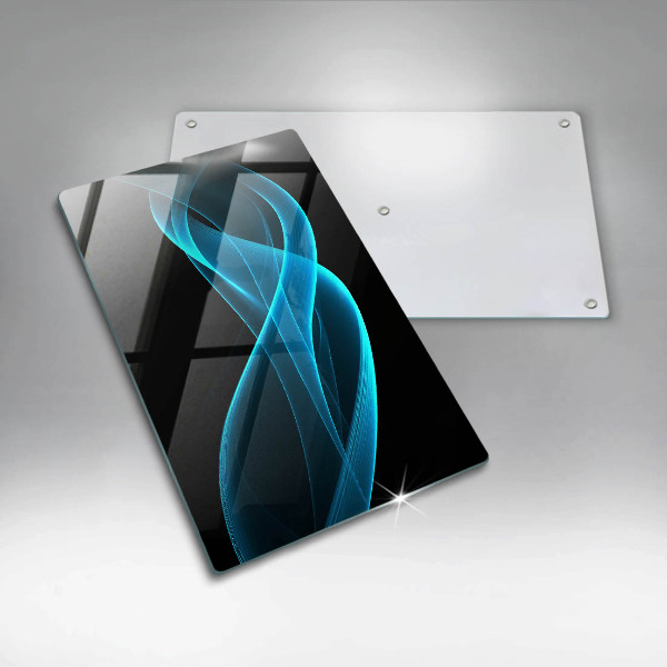 Glas Herdabdeckplatte Blaue Abstraktion
