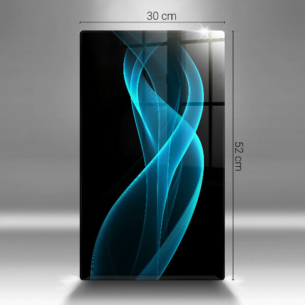 Glas Herdabdeckplatte Blaue Abstraktion