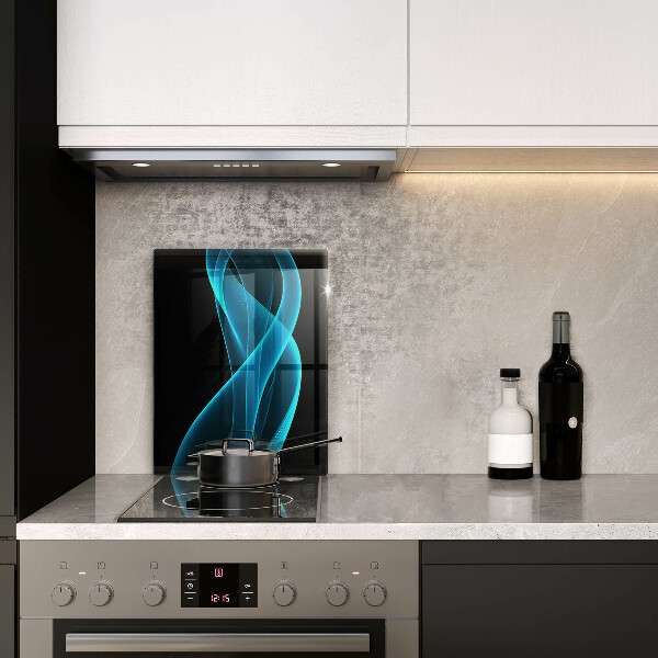 Glas Herdabdeckplatte Blaue Abstraktion