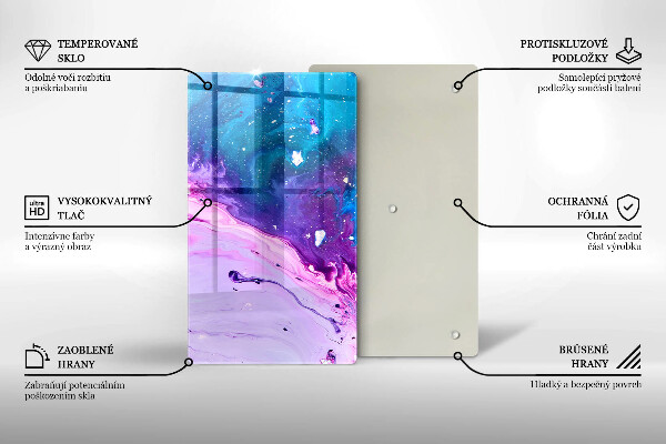 Glas Herdabdeckplatte Abstraktionstinten