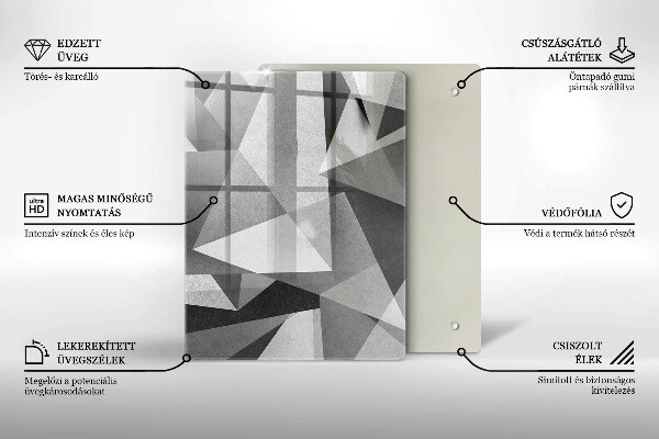 Glas Herdabdeckplatte Abstraktionstinten