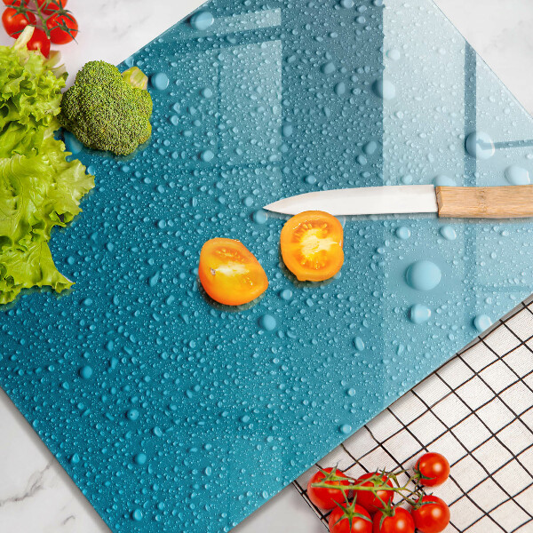 Glas Herdabdeckplatte Wassertropfen