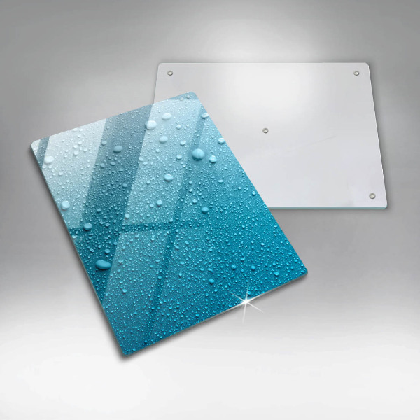 Glas Herdabdeckplatte Wassertropfen