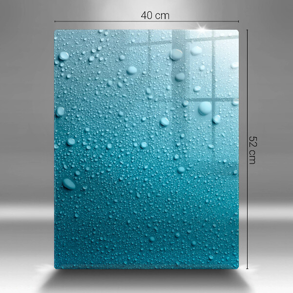 Glas Herdabdeckplatte Wassertropfen