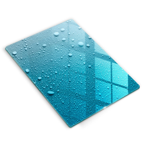Glas Herdabdeckplatte Wassertropfen