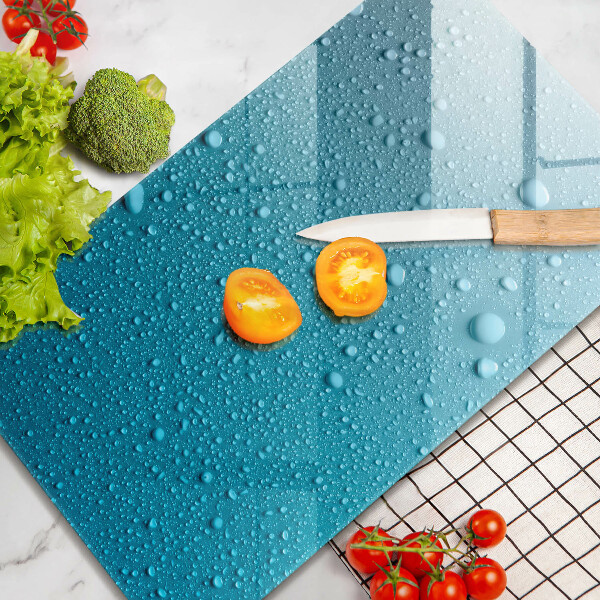 Glas Herdabdeckplatte Wassertropfen