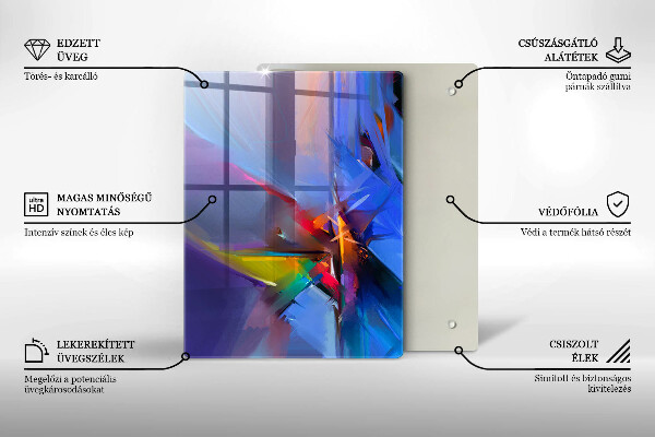 Glas Herdabdeckplatte Flauschige Federn