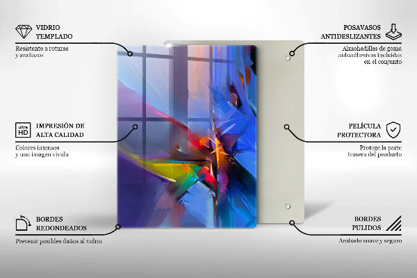 Glas Herdabdeckplatte Flauschige Federn
