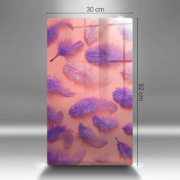 Glas Herdabdeckplatte Flauschige Federn